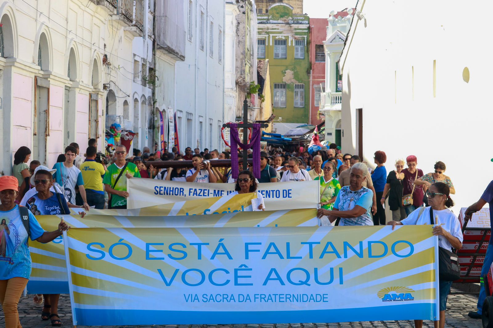 Via Sacra percorreu ruas do Recife/Foto: Marina Torres/DP Via Sacra percorreu ruas do Recife/Foto: Marina Torres/DP