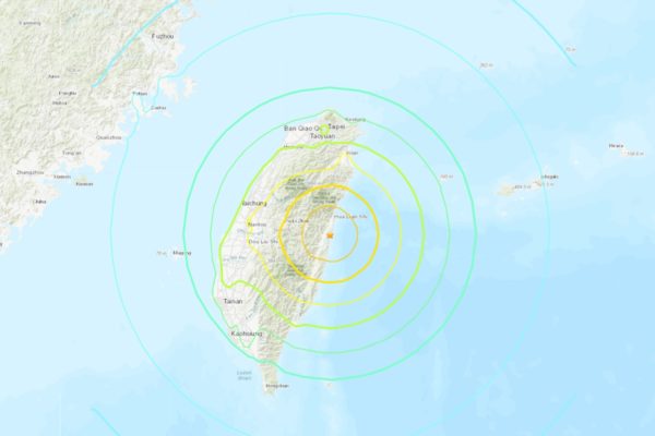 De acordo com o Serviço Geológico dos Estados Unidos, o terremoto teve magnitude de 7,4 na Escala Richter/foto: Reprodução / USGS De acordo com o Serviço Geológico dos Estados Unidos, o terremoto teve magnitude de 7,4 na Escala Richter/foto: Reprodução / USGS