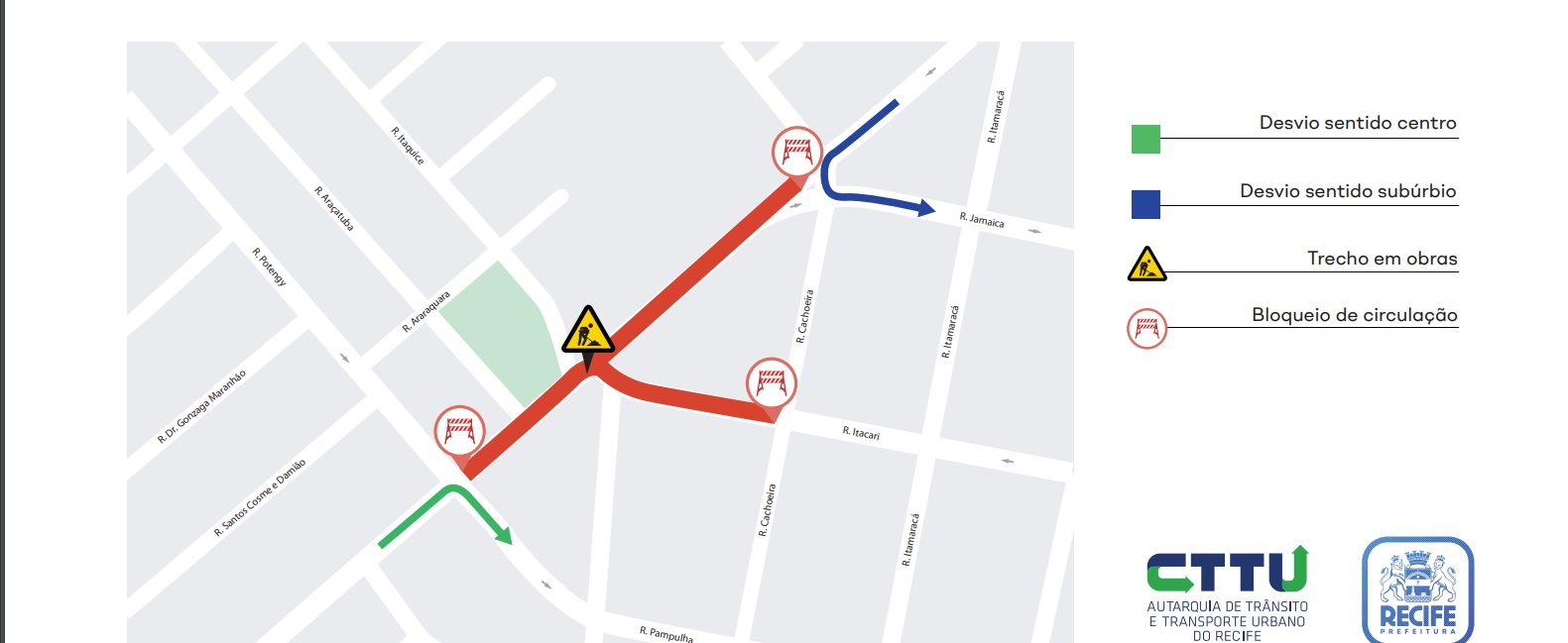 Veja mapa com nova circulação 