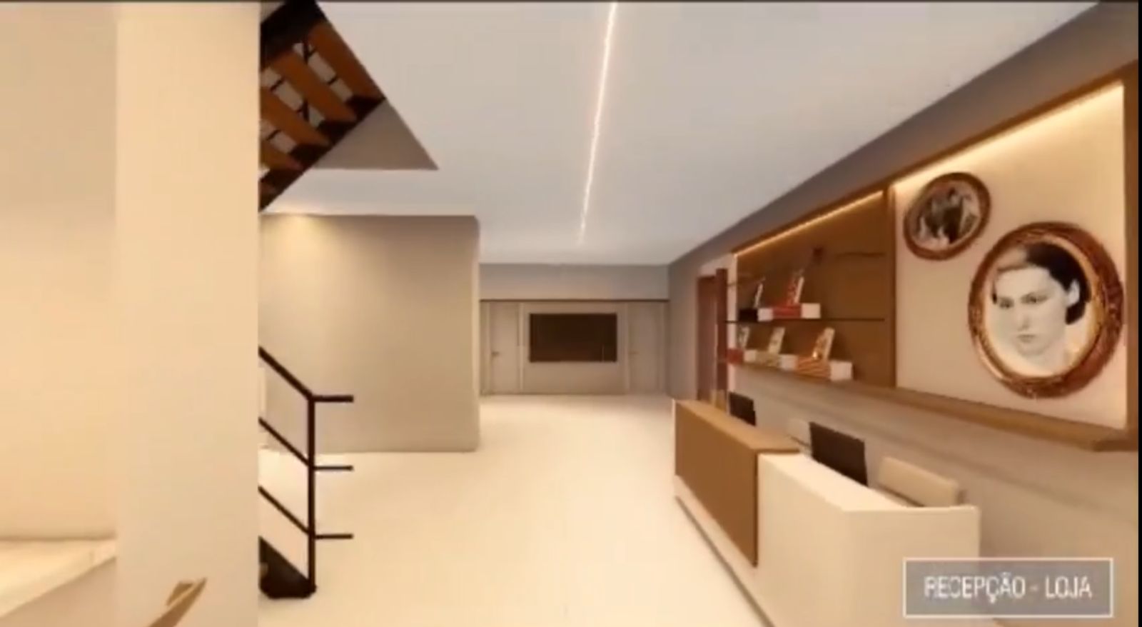 Imagem de computador mostra parte do projeto de museu