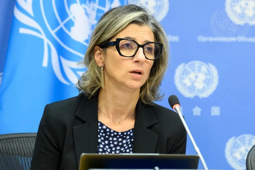 Francesca Albanese, relatora especial da ONU para os territórios palestinos ocupados/Foto: Loey Felipe/ONU Francesca Albanese, relatora especial da ONU para os territórios palestinos ocupados/Foto: Loey Felipe/ONU