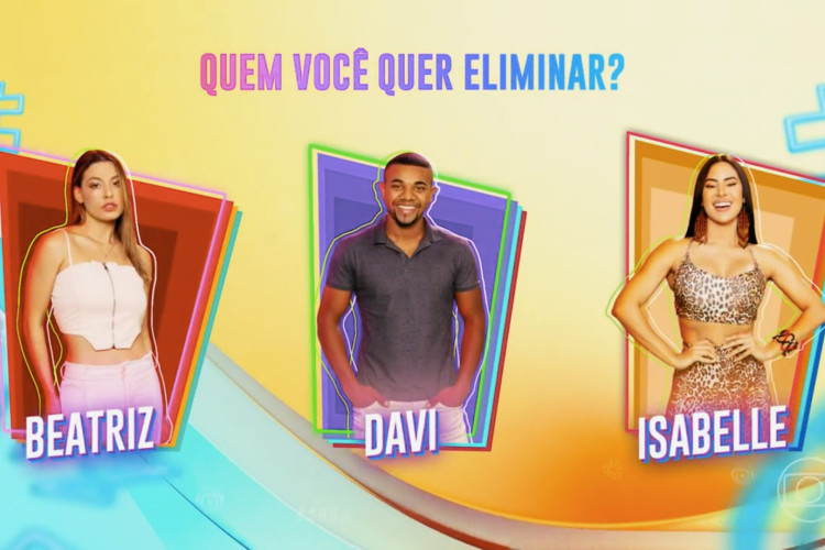Beatriz, Davi e Isabelle estão no Paredão/Foto: Reprodução/Globo