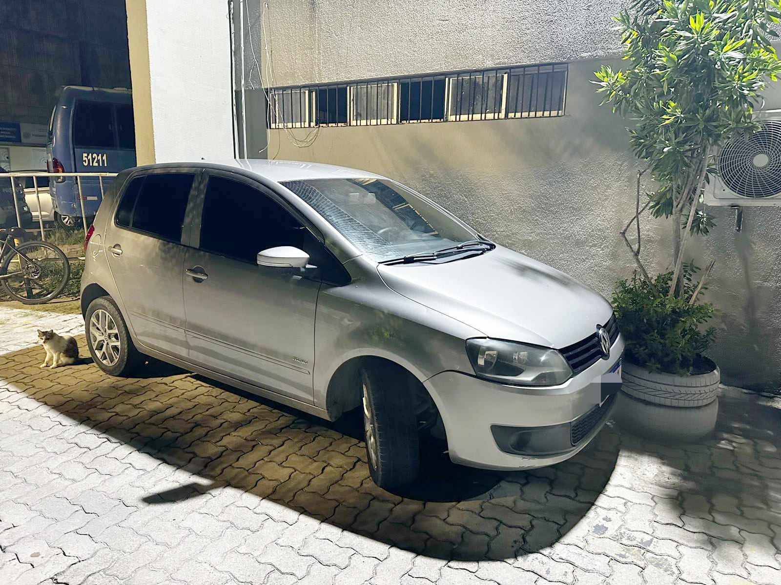 Carro foi recuperado/Foto:PRF Carro foi recuperado/Foto:PRF