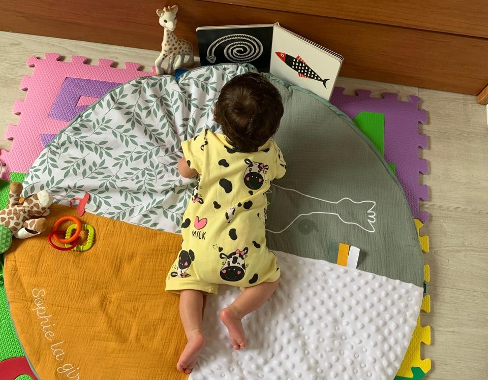 Sophia mergulha no universo dos livros desde o primeiro m&ecirc;s de vida/Arquivo Pessoal