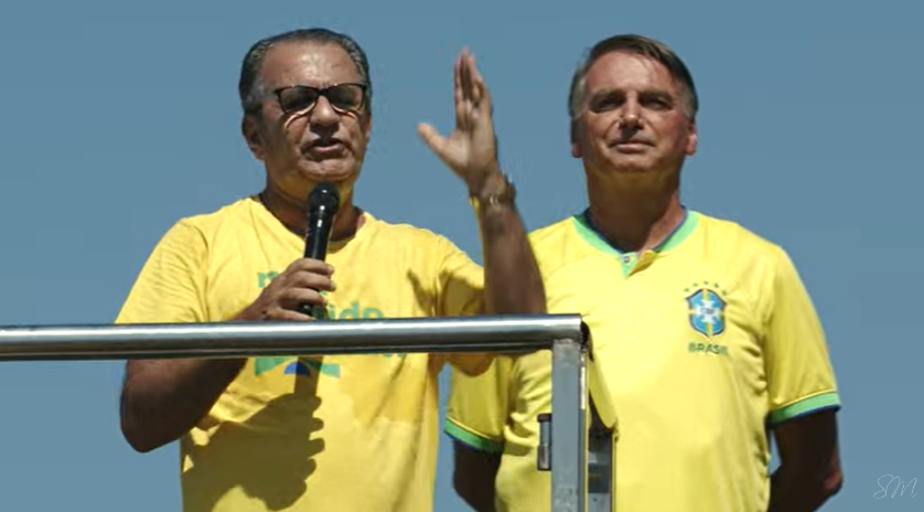 Malafaia e Bolsonaro em ato deste domingo (21)/Reprodu&ccedil;&atilde;o/Youtube