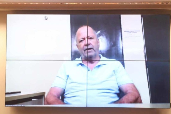Brazão falou por pouco mais de dois minutos, em videoconferência da penitenciária de segurança máxima de Campo Grande (MS), onde está preso/Bruno Spada/Câmara dos Deputados