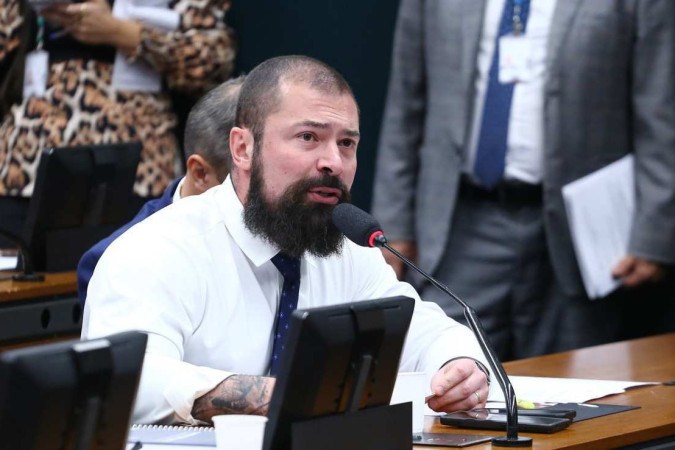 Relator do projeto, o Delegado Paulo Bilynskyj (PL-SP) negou que o texto seja inconstitucional e criticou a oposição da esquerda a proposta/Vinicius Loures/Câmara dos Deputados Relator do projeto, o Delegado Paulo Bilynskyj (PL-SP) negou que o texto seja inconstitucional e criticou a oposição da esquerda a proposta/Vinicius Loures/Câmara dos Deputados