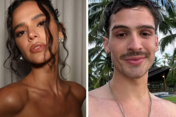 Montagem feita a partir de fotos das redes sociais de Bruna Marquezine e João Guilherme/Crédito: Instagram/Reprodução Montagem feita a partir de fotos das redes sociais de Bruna Marquezine e João Guilherme/Crédito: Instagram/Reprodução
