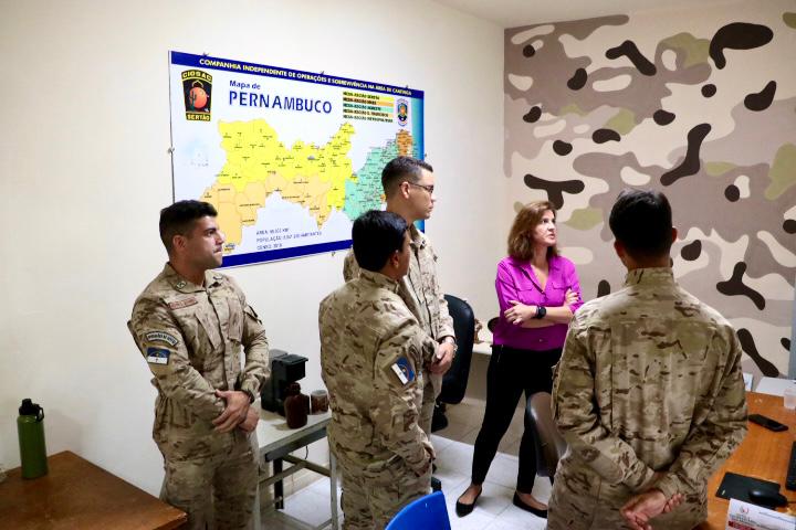 A operação deflagrada conta com um efetivo de quase 50 PMs que vão atuar na redução da criminalidade em Serra Talhada/Foto: Divulgação A operação deflagrada conta com um efetivo de quase 50 PMs que vão atuar na redução da criminalidade em Serra Talhada/Foto: Divulgação