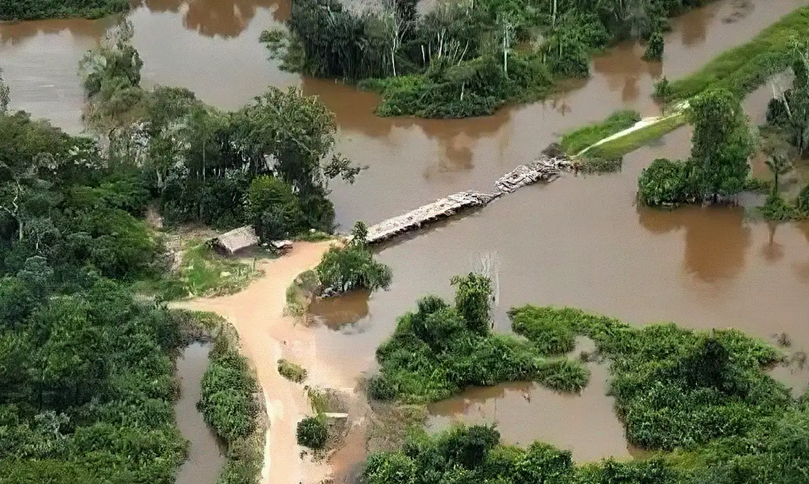 Ponte era usada por invasores da TI Apyterewa, em São Félix do Xingu/foto: Polícia Federal