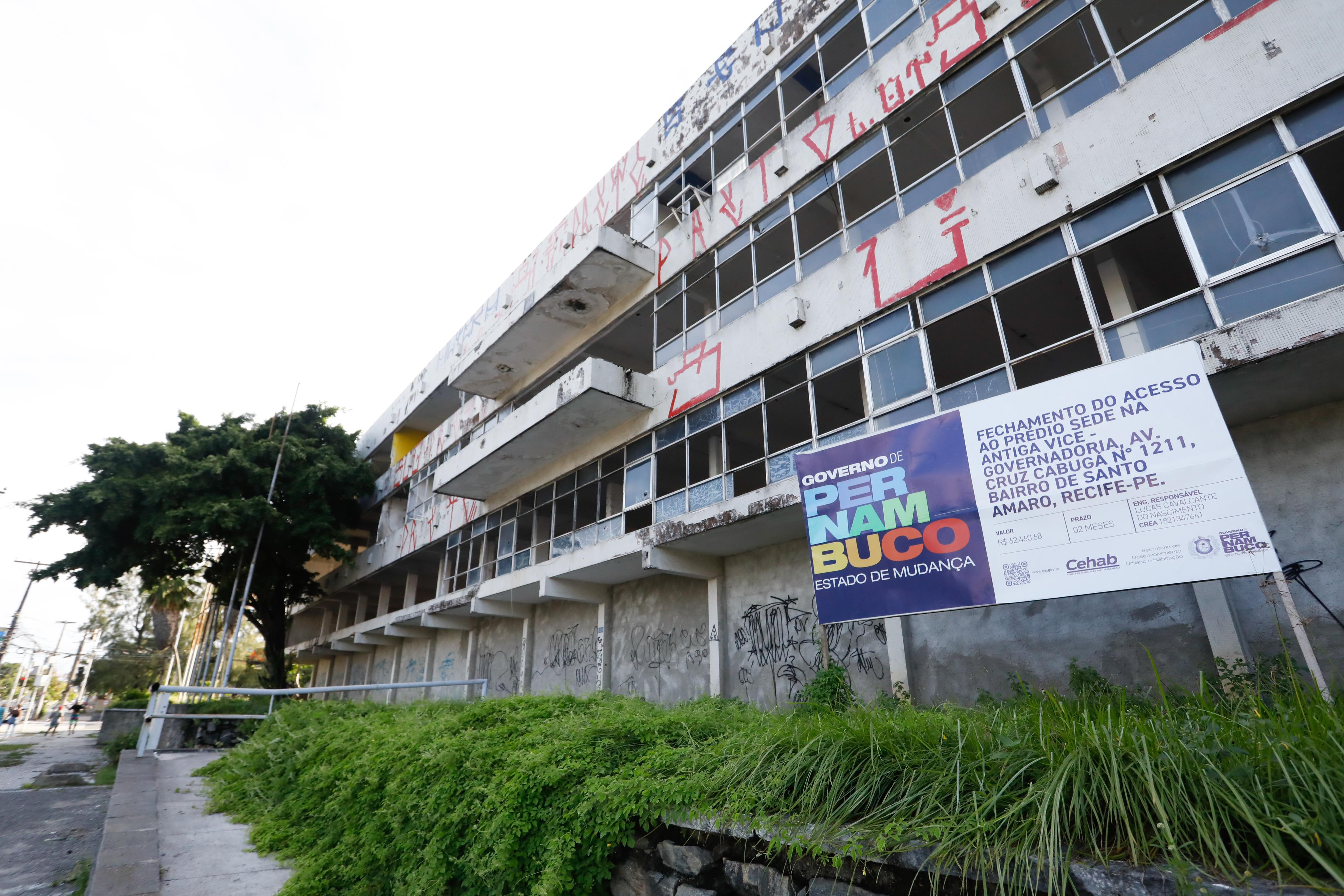 De acordo com a gestão estadual, o habitacional será erguido na área disponível nos arredores do Edifício Frei Caneca, antiga sede da vice-governadoria do Estado/Foto: Hesíodo Goés/Secom
