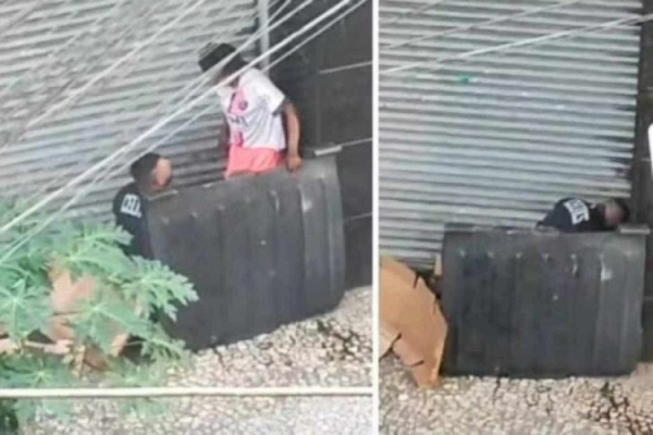 As imagens que circularam nas redes sociais mostraram que o homem sentou atrás da vítima, que tentou se defender do suspeito com as pernas, enquanto ele a tocava nas partes íntimas/Crédito: Reprodução/Redes sociais As imagens que circularam nas redes sociais mostraram que o homem sentou atrás da vítima, que tentou se defender do suspeito com as pernas, enquanto ele a tocava nas partes íntimas/Crédito: Reprodução/Redes sociais