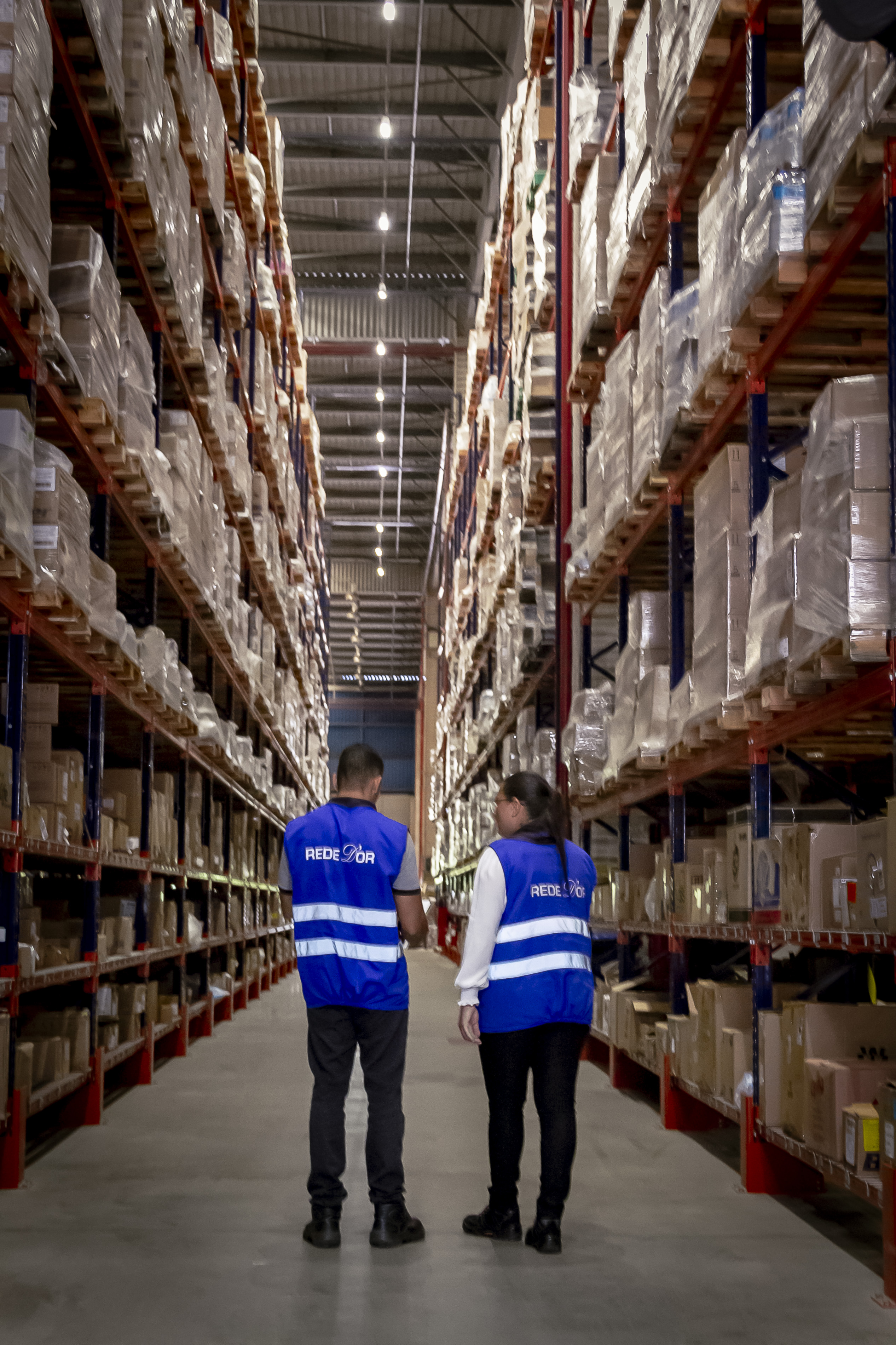 Centro de Distribuição do CSC com capacidade para suprir as necessidades dos hospitais da empresa que trabalham em rede.