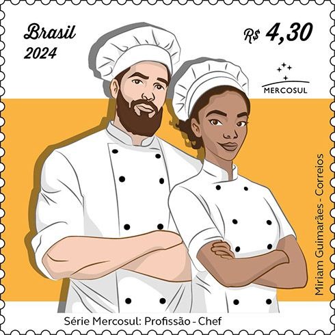 Assinados pela artista Miriam Guimarães, os desenhos buscam representar a diversidade étnica e de gênero dos chefs no Brasil./Foto: Divulgação Assinados pela artista Miriam Guimarães, os desenhos buscam representar a diversidade étnica e de gênero dos chefs no Brasil./Foto: Divulgação