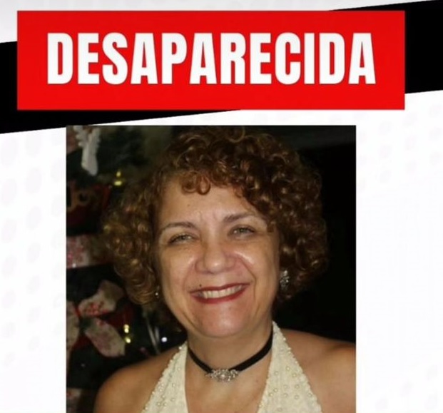 Cartaz mostra foto de danioela, professora que está desaparecida/Foto: Divulgação