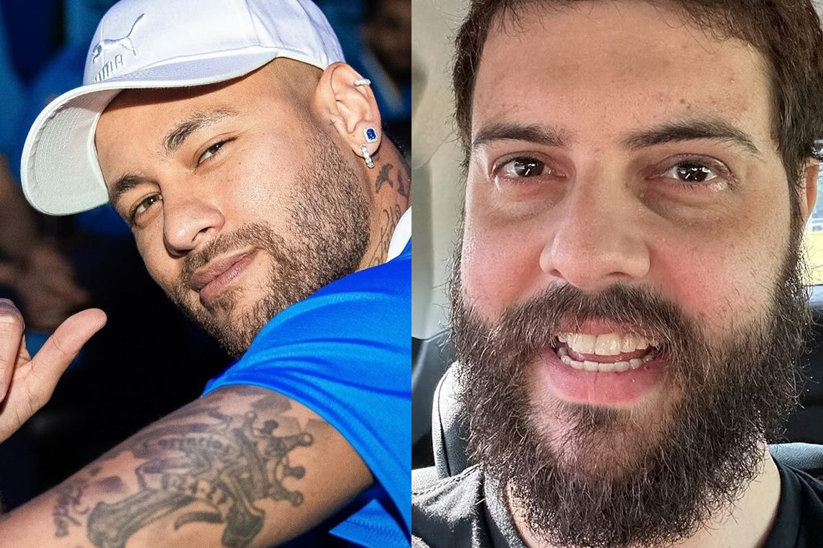Neymar (esquerda) e Diogo Defante (direita)/foto: Reprodução/Redes sociais