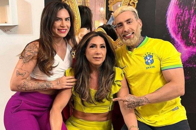 Djidja Cardoso com a mãe e irmão/Foto: Reprodução redes sociais