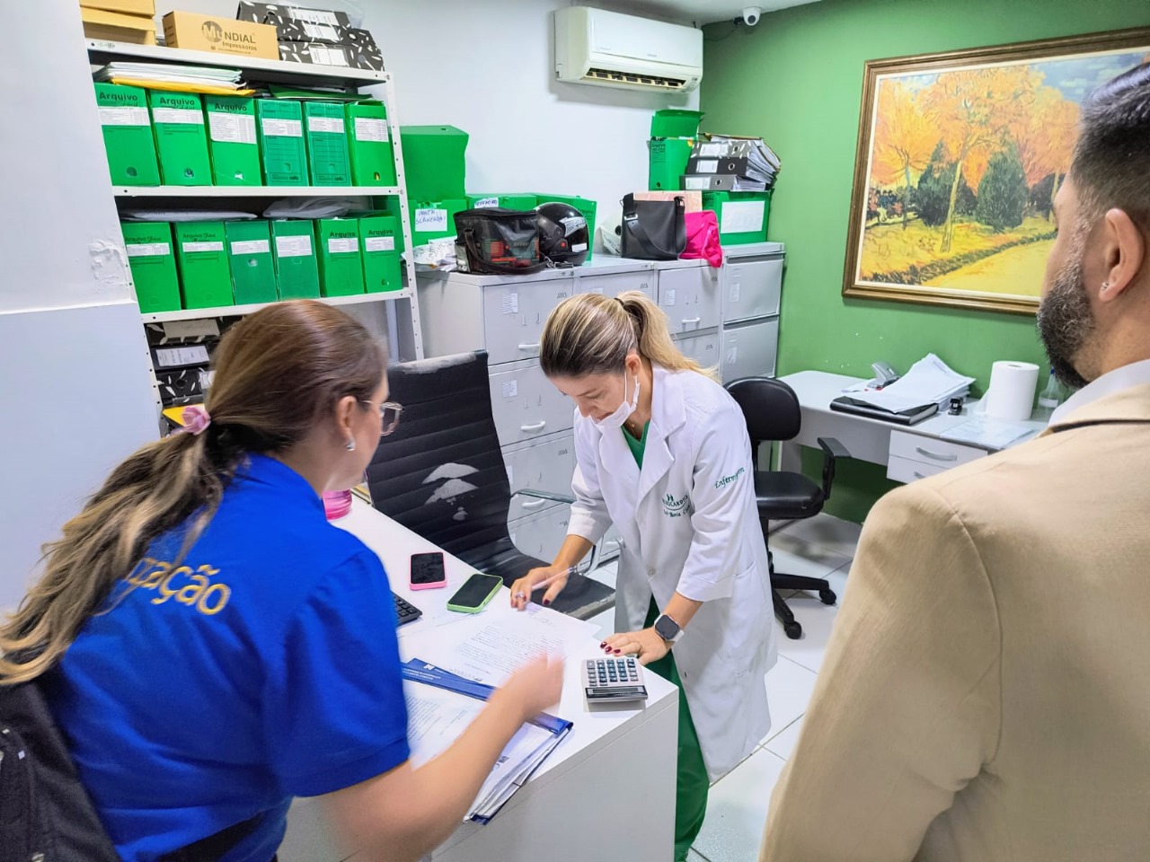 Fiscais do Coren foram ao hospital/Foto: Divulga&ccedil;&atilde;o
