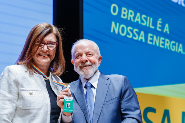 Presidente da República, Luiz Inácio Lula da Silva, durante a solenidade de posse de Magda Chambriard no cargo de Presidente da Petrobras/Crédito: Ricardo Stuckert / PR