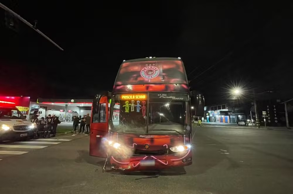 O motorista do ônibus da cantora foi submetido ao teste de etilômetro, que comprovou que ele não havia ingerido bebida alcóolica/Foto: BPTran O motorista do ônibus da cantora foi submetido ao teste de etilômetro, que comprovou que ele não havia ingerido bebida alcóolica/Foto: BPTran