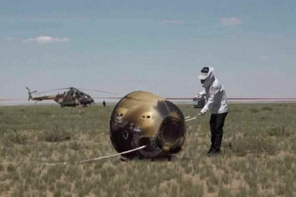 Sonda chinesa com amostras da Lua retorna a Terra/Cr&eacute;dito: Reprodu&ccedil;&atilde;o/YouTube