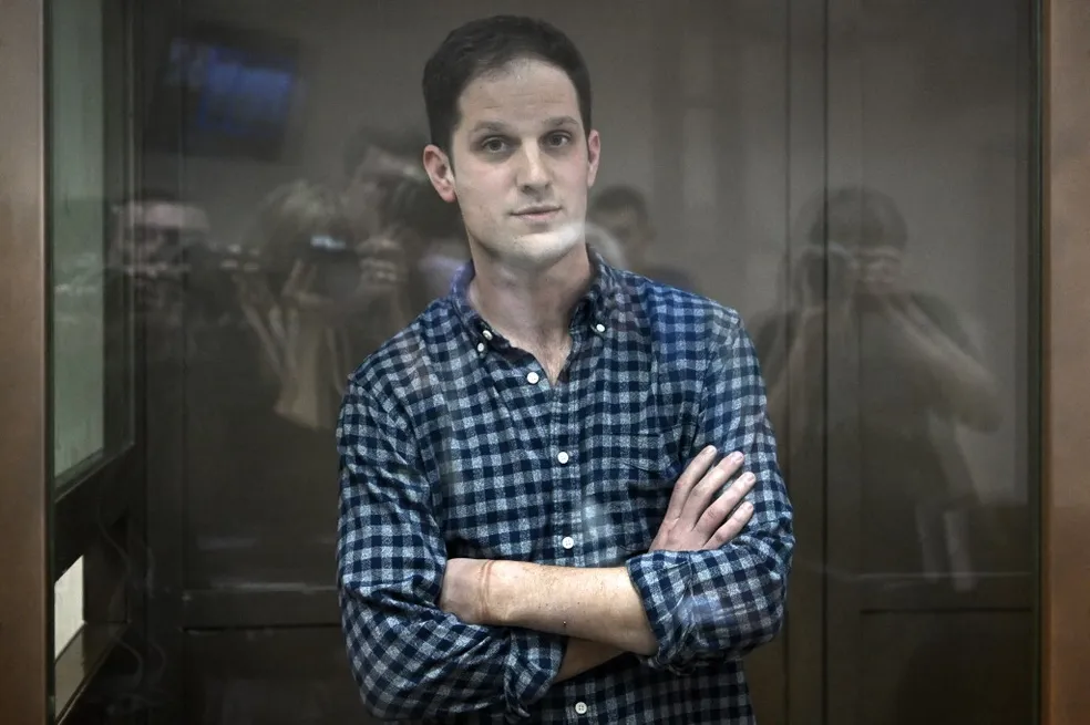 Evan Gershkovich, jornalista do Wall Street Journal/Foto: NATALIA KOLESNIKOVA/AFP Evan Gershkovich, jornalista do Wall Street Journal/Foto: NATALIA KOLESNIKOVA/AFP