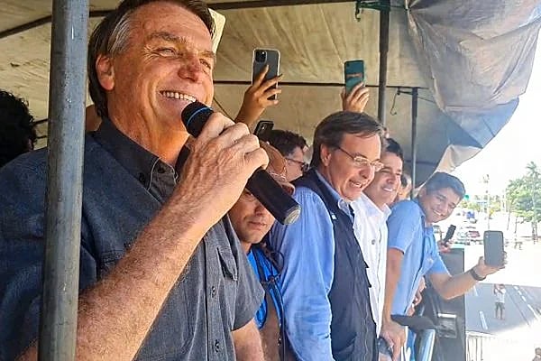 Jair Bolsonaro (PL) e Gilson Machado (PL) durante visita do ex-presidente ao Recife em 2022/Reprodução Jair Bolsonaro (PL) e Gilson Machado (PL) durante visita do ex-presidente ao Recife em 2022/Reprodução
