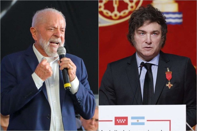 Milei afirmou que não irá pedir desculpas à Lula e disse que isso é "uma discussão tão pequena"/foto: JL ROSA / AFP; OSCAR DEL POZO / AFP Milei afirmou que não irá pedir desculpas à Lula e disse que isso é "uma discussão tão pequena"/foto: JL ROSA / AFP; OSCAR DEL POZO / AFP