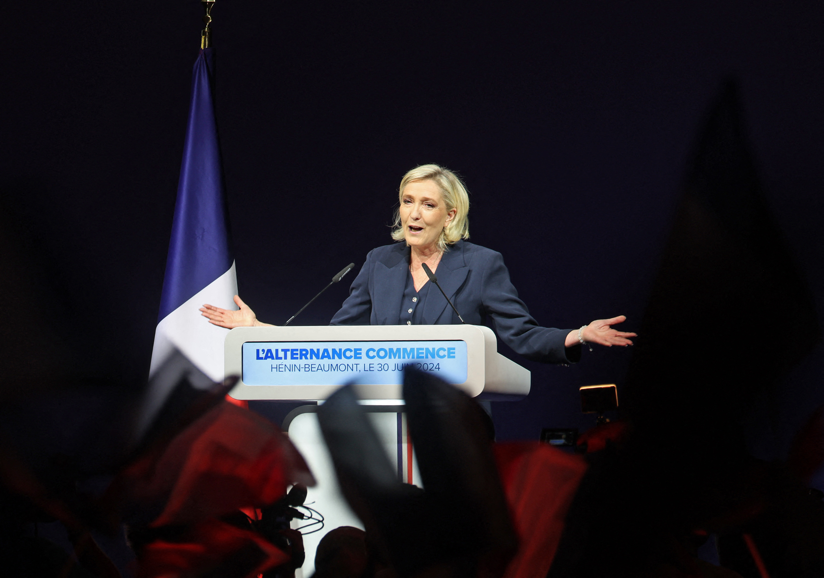 O partido de extrema direita Reagrupamento Nacional (RN) de Marine Le Pen e aliados obtiveram mais de 34% dos votos/foto: FRANCOIS LO PRESTI / AFP O partido de extrema direita Reagrupamento Nacional (RN) de Marine Le Pen e aliados obtiveram mais de 34% dos votos/foto: FRANCOIS LO PRESTI / AFP
