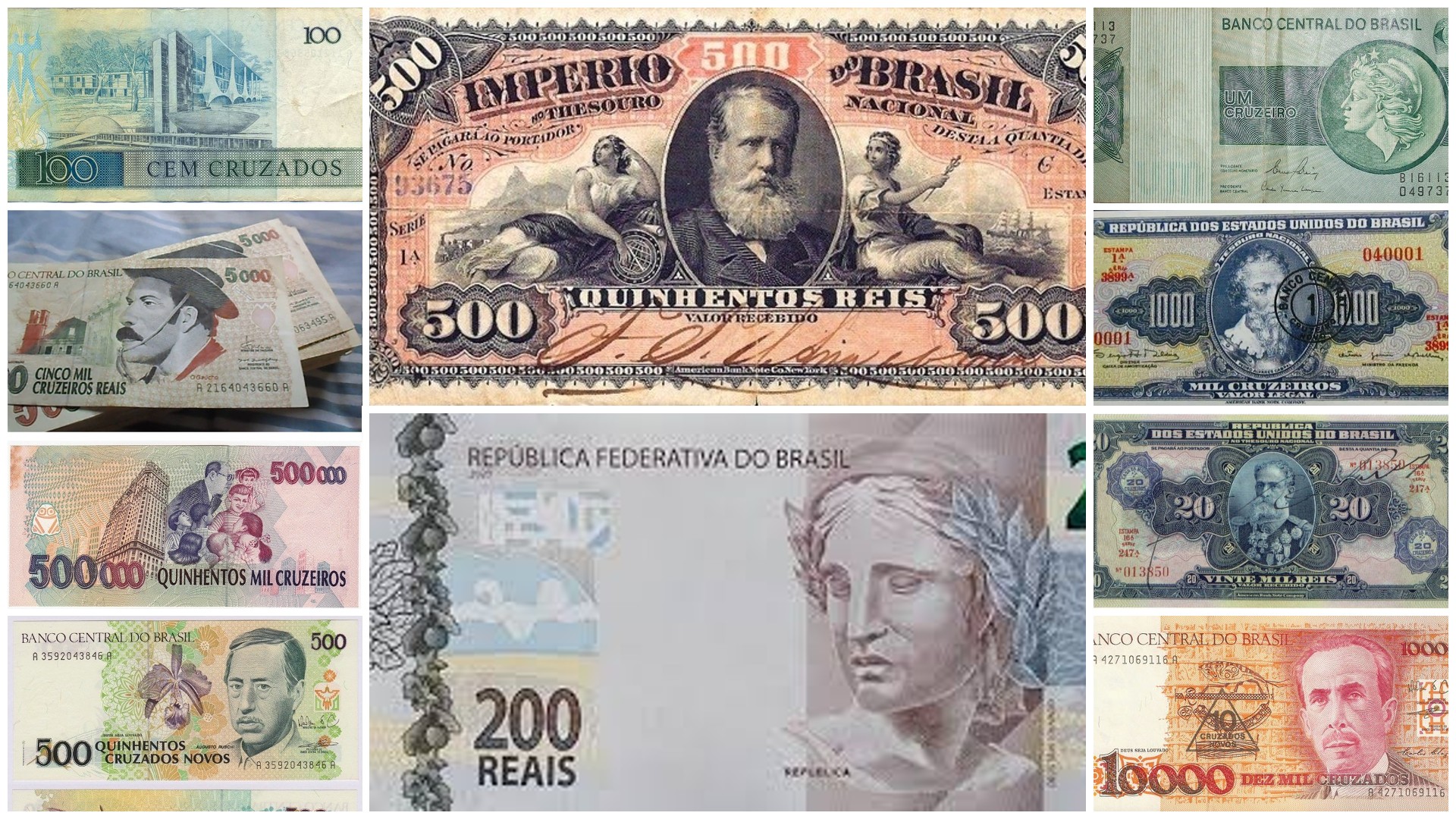 Brasil já teve nove moedas desde os tempos da colônia