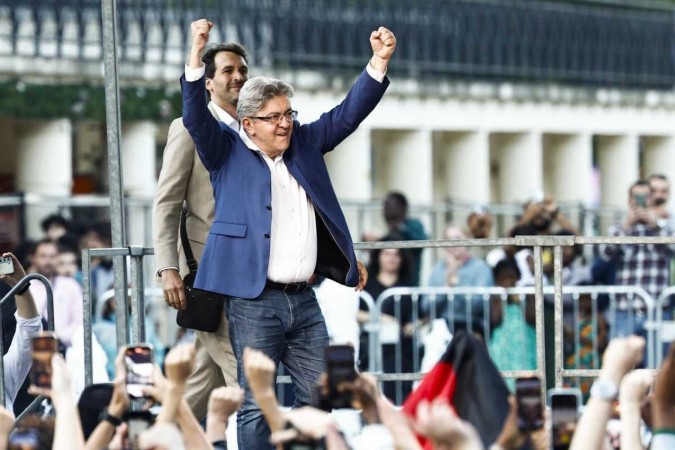 /Jean-Luc Mélenchon, fundador do partido França Insubmissa: façanha histórica - (crédito: Sameer Al-Doumy/AFP) /Jean-Luc Mélenchon, fundador do partido França Insubmissa: façanha histórica - (crédito: Sameer Al-Doumy/AFP)