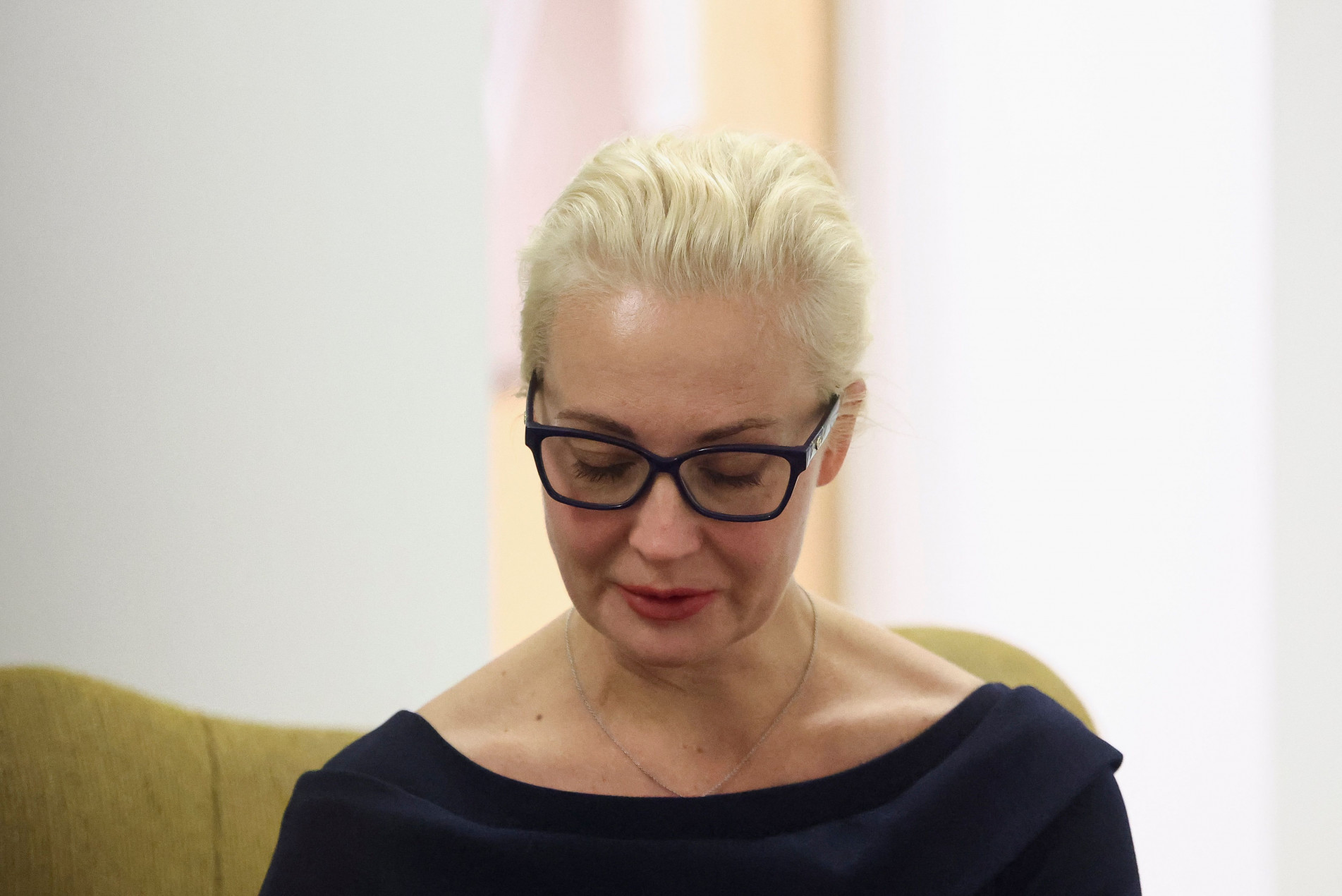 Yulia Navalnaya, viúva de Alexei Navalny/foto: YVES HERMAN / AFP