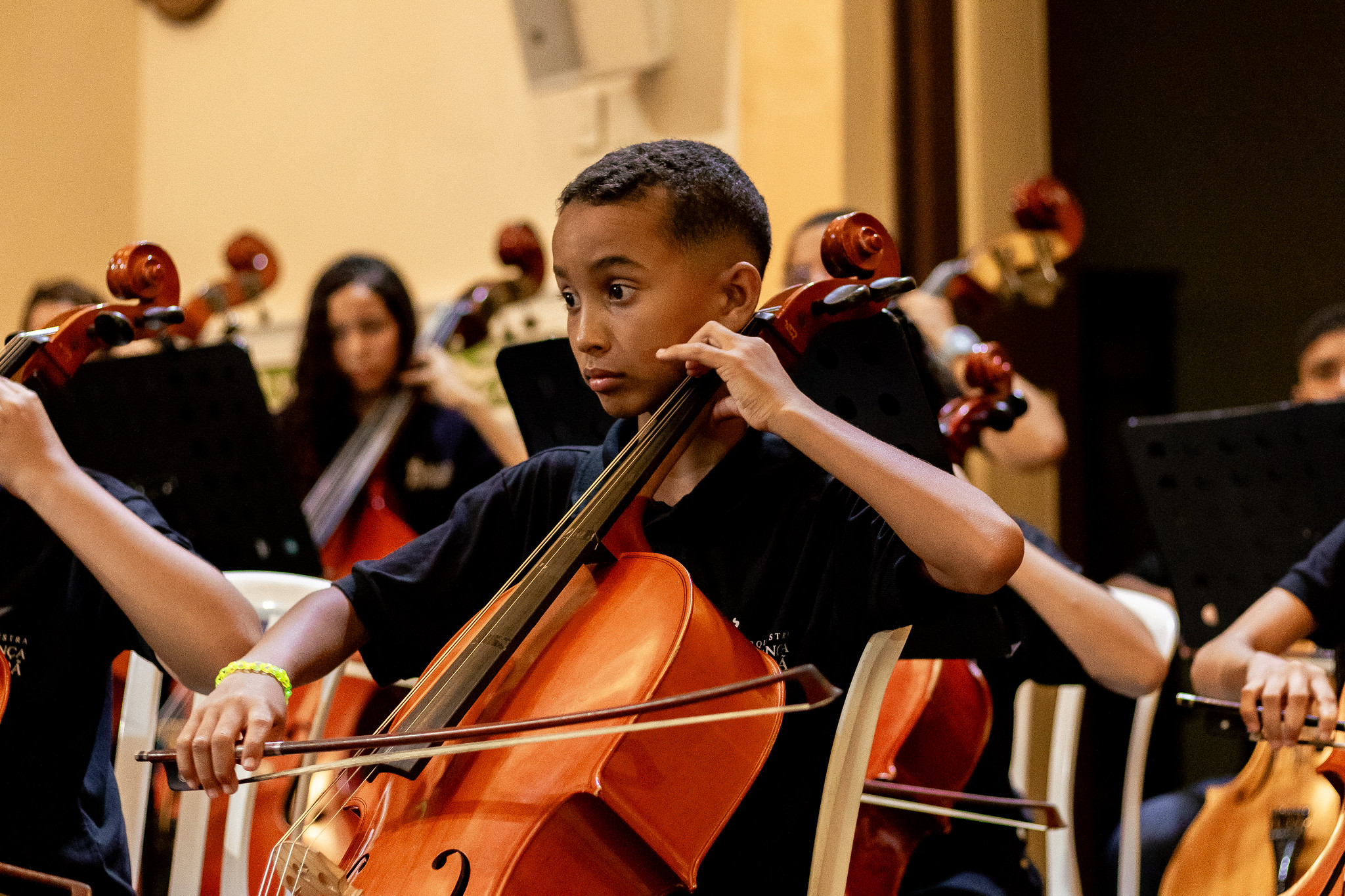 Orquestra Infantil, que reúne alunos de nível iniciante de instrumentos de cordas/Augusto Cataldi/Ascom OCC Orquestra Infantil, que reúne alunos de nível iniciante de instrumentos de cordas/Augusto Cataldi/Ascom OCC
