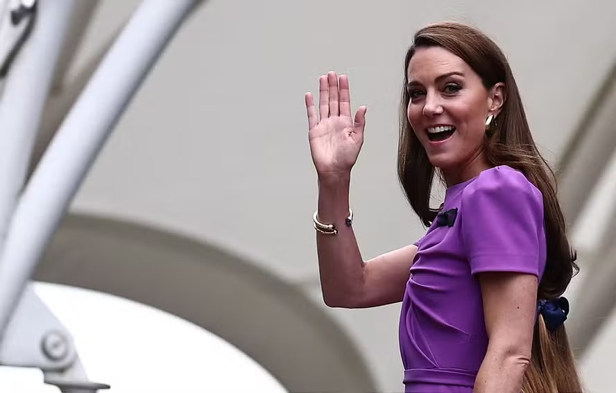 Esta é a segunda aparição pública da imensamente popular princesa de Gales desde o Natal passado./Foto: AFP