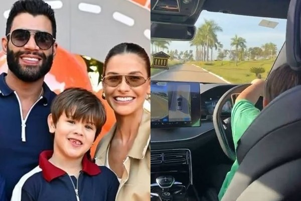 Vídeo do filho do cantor dirigindo repercutiu nas redes sociais/foto: Reprodução/Redes sociais