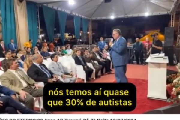 Pastor associou pessoas que t&ecirc;m Transtorno de Espectro Autista (TEA) com a n&atilde;o prote&ccedil;&atilde;o espiritual/Cr&eacute;dito: Reprodu&ccedil;&atilde;o / Redes Sociais