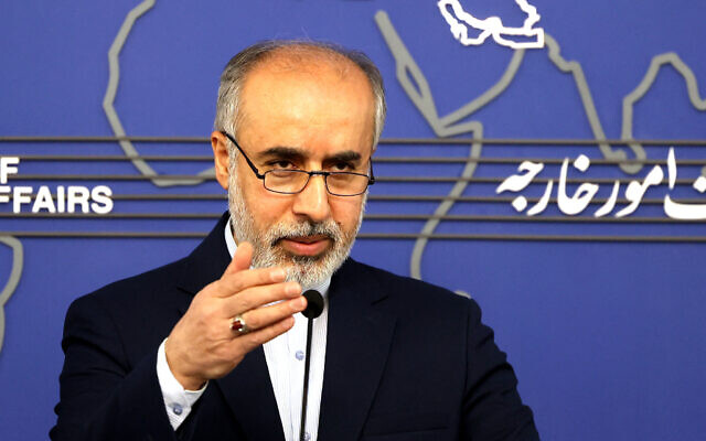 Nasser Kanani, porta-voz do Ministério das Relações Exteriores iraniano/Foto: ATTA KENARE / AFP Nasser Kanani, porta-voz do Ministério das Relações Exteriores iraniano/Foto: ATTA KENARE / AFP