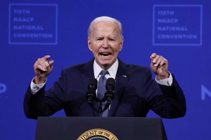 /Biden publicou carta de desistência neste domingo - (crédito: Getty Images via AFP) /Biden publicou carta de desistência neste domingo - (crédito: Getty Images via AFP)