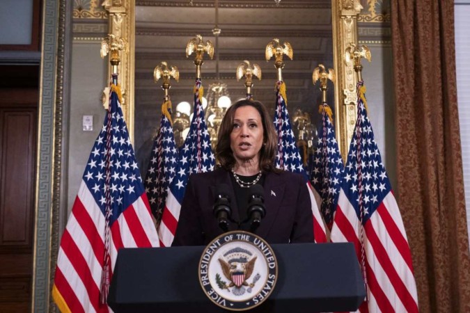 A vice-presidente disse que o governo dos Estados Unidos está trabalhando para trazer as os reféns americanos de volta para casa/foto: ROBERTO SCHMIDT / AFP A vice-presidente disse que o governo dos Estados Unidos está trabalhando para trazer as os reféns americanos de volta para casa/foto: ROBERTO SCHMIDT / AFP