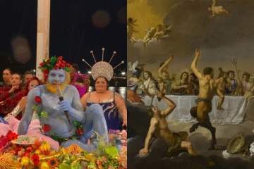 /Inspiração da abertura das Olimpíadas foi o quadro "Festa dos Deuses", de Jan Harmensz van Bijlert. - (crédito: Reprodução/@Olympics no X %u2014 Jan Harmensz van Bijlert) /Inspiração da abertura das Olimpíadas foi o quadro "Festa dos Deuses", de Jan Harmensz van Bijlert. - (crédito: Reprodução/@Olympics no X %u2014 Jan Harmensz van Bijlert)