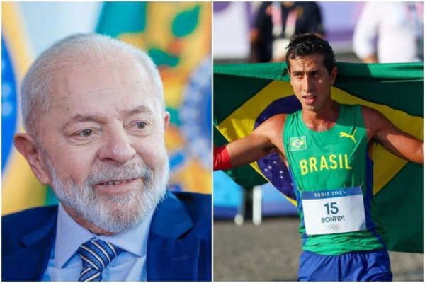 ''Parabéns ao Caio Bonfim, bolsista do Bolsa Atleta, pela prata na Marcha Atlética'', disse Lula/Crédito: Ricardo Stuckert/PR e Abelardo Mendes Jr./Esp. Correio/D.A.Press ''Parabéns ao Caio Bonfim, bolsista do Bolsa Atleta, pela prata na Marcha Atlética'', disse Lula/Crédito: Ricardo Stuckert/PR e Abelardo Mendes Jr./Esp. Correio/D.A.Press