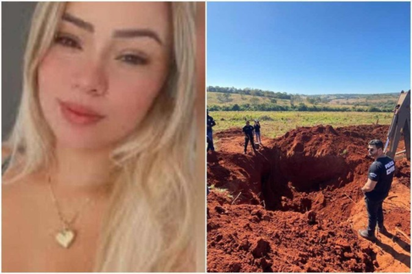 A ossada de Dayara foi encontrada enterrada a 5 metros de profundidade três meses depois, em estado avançado de decomposição/Crédito: Divulgação/Polícia Civil de Goiás A ossada de Dayara foi encontrada enterrada a 5 metros de profundidade três meses depois, em estado avançado de decomposição/Crédito: Divulgação/Polícia Civil de Goiás