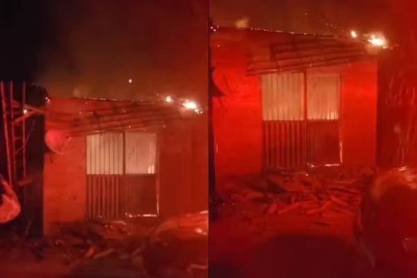 A casa que tinha apenas um cômodo ficou totalmente destruído/Crédito: Reprodução A casa que tinha apenas um cômodo ficou totalmente destruído/Crédito: Reprodução