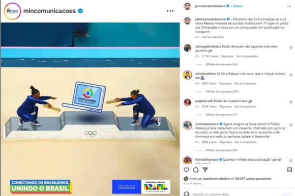 Jair Bolsonaro critica publicação do Ministério das Comunicações/Crédito: Reprodução Jair Bolsonaro critica publicação do Ministério das Comunicações/Crédito: Reprodução