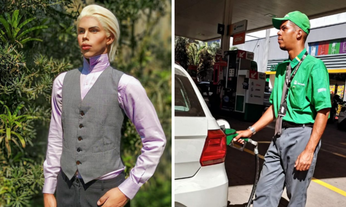 Antes e depois de Felipe Adam, o ex-Ken Humano/foto: Reprodução / Instagram Antes e depois de Felipe Adam, o ex-Ken Humano/foto: Reprodução / Instagram
