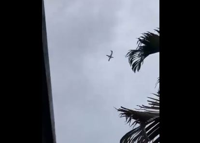 Avião levava 62 pessoas/Reprodução de vídeo