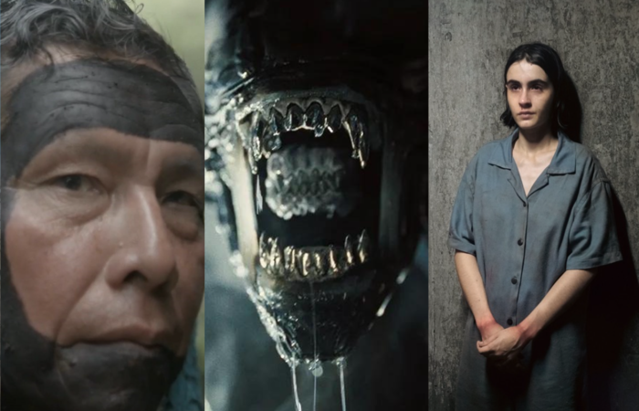 /'O contato', 'Alien: Romulus' e 'O mensageiro', da esquerda para a direita. Divulgação /'O contato', 'Alien: Romulus' e 'O mensageiro', da esquerda para a direita. Divulgação
