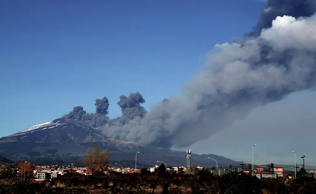 Vulc&atilde;o Etna/Foto: Giovanni Isolino/AFP