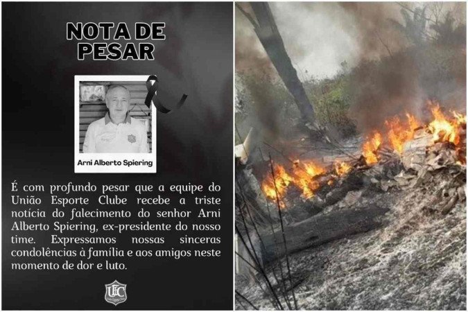 Avião explodiu antes de cair em uma zona de mata/Foto: Divulgação/PJC Avião explodiu antes de cair em uma zona de mata/Foto: Divulgação/PJC