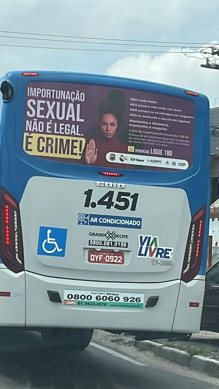 Campanha terá cartazes em ônibus/Foto: Divulgação Campanha terá cartazes em ônibus/Foto: Divulgação